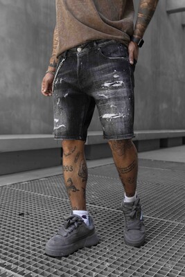 DENIM SHORT BLACK 16791 - Thumbnail