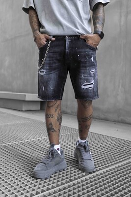 DENIM SHORT BLACK 16789 - Thumbnail