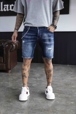 Black Island - DENIM SHORT BLUE 16350 (1)