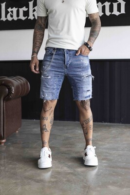 Black Island - DENIM SHORT BLUE 16401