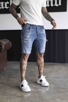 Black Island - DENIM SHORT BLUE 16401 (1)