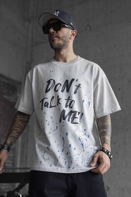 Black Island - DONT TALK ME PRINTED WASHED T-SHIRT WHITE 1759 (1)