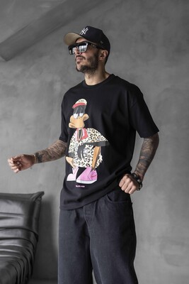 Black Island - DUCK PRINTED T-SHIRT BLACK 1270 (1)