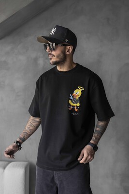 Black Island - DUCK PRINTED T-SHIRT BLACK 1755 (1)