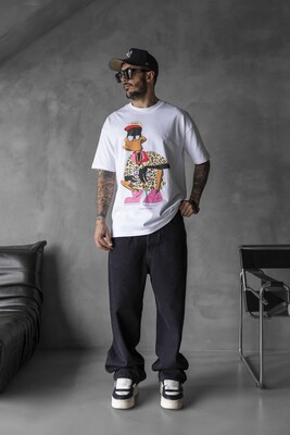 Black Island - DUCK PRINTED T-SHIRT WHITE 1270