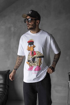 Black Island - DUCK PRINTED T-SHIRT WHITE 1270 (1)