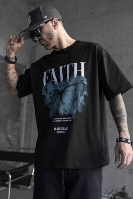 Black Island - FAITH PRINTED T-SHIRT BLACK 1749 (1)