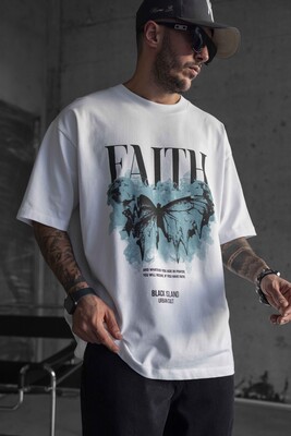 Black Island - FAITH PRINTED T-SHIRT WHITE 1749 (1)