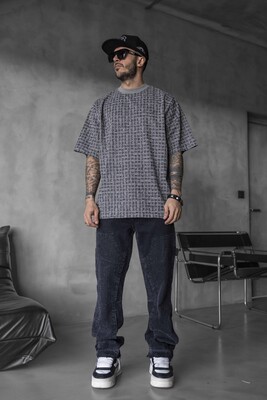 Black Island - Full Print Statement Gray T-shirt 1841