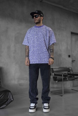 Black Island - Full Print Statement Purple T-shirt 1841