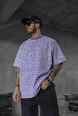 Black Island - Full Print Statement Purple T-shirt 1841 (1)