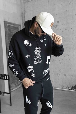 Black Island - Full printed black tracksuit 1488-89 (1)