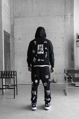 Full printed black tracksuit 1488-89 - Thumbnail (2)