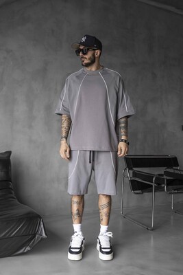 Black Island - Gray Summer Shorts & Tee Set 1822-23