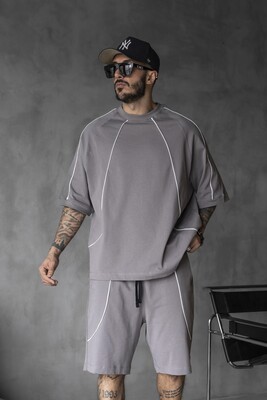 Black Island - Gray Summer Shorts & Tee Set 1822-23 (1)