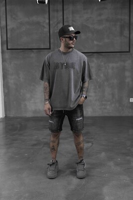 Black Island - HYDE WASHED T-SHIRT ANTRA 1716