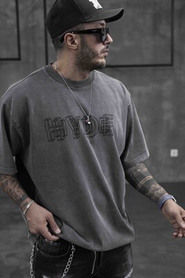 Black Island - HYDE WASHED T-SHIRT ANTRA 1716 (1)