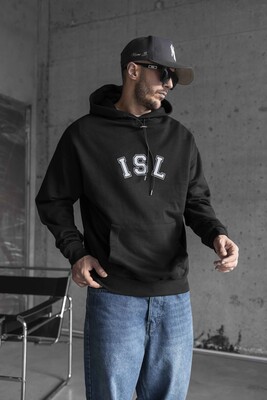 Black Island - Isl Printed Black Hoodie 1521 (1)