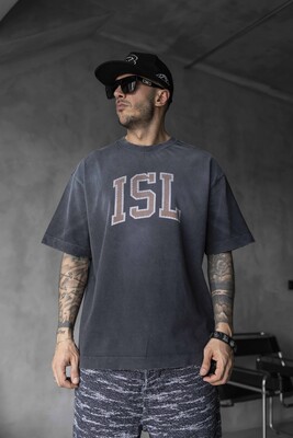 Black Island - ISL PRINTED WASHED T-SHIRT ANTRA 1807