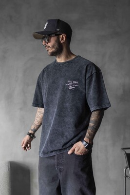 Black Island - ISL PRINTED WASHED T-SHIRT BLACK 1805 (1)