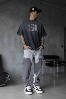 Black Island - ISL PRINTED WASHED T-SHIRT BLACK 1807