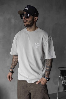 Black Island - ISL PRINTED WASHED T-SHIRT WHITE 1805 (1)