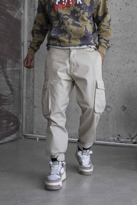 Jogger Pants Beıge 16869 - Thumbnail