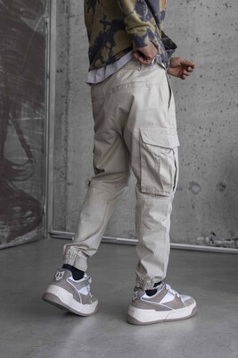 Jogger Pants Beıge 16869 - Thumbnail (3)