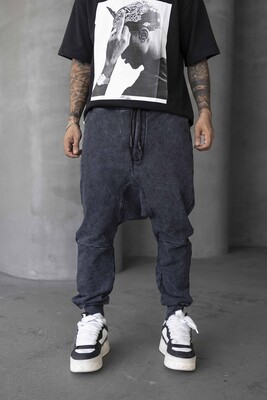 Black Island - Washed Jogger Pants Black 1677