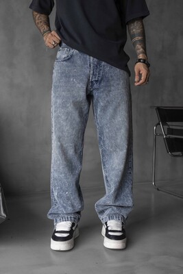 Black Island - Light Washed Loose Fit Black Jeans 17060 