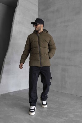 PUFFER KHAKI COAT 7010 - Thumbnail (3)