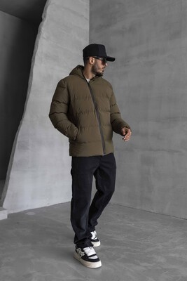 PUFFER KHAKI COAT 7010 - Thumbnail (2)