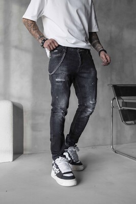 Lux Denim Black Jeans 16422 - Thumbnail (2)