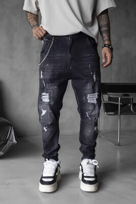 Black Island - Lux Denim Black Jeans 17044