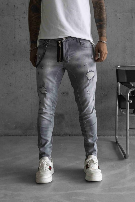 Black Island - Lux Denim Gray Jeans 16279