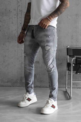 Lux Denim Gray Jeans 16279 - Thumbnail