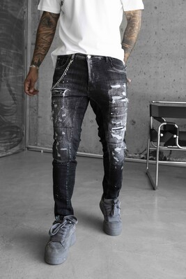 Lux Denım Black Jeans 16715 - Thumbnail