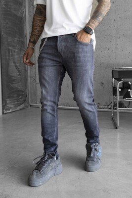 Lux Denım Dark Gray Jeans 16453 - Thumbnail (2)