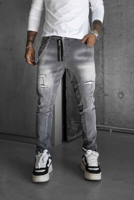 Black Island - Lux Denım Gray Jeans 16277