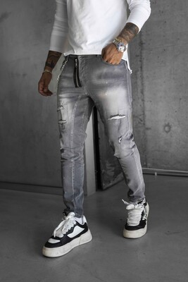 Lux Denım Gray Jeans 16277 - Thumbnail (2)