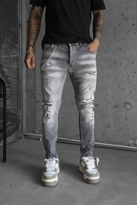 Black Island - Lux Denım Gray Jeans 16160