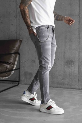 Lux Denım Gray Jeans 16161 - Thumbnail (2)