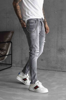 Lux Denım Gray Jeans 16167 - Thumbnail (2)