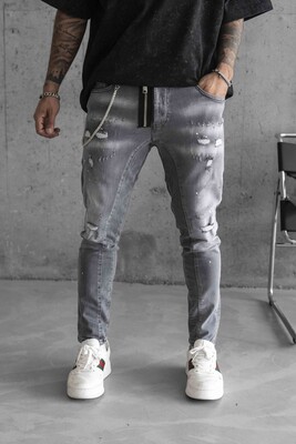 Black Island - Lux Denım Gray Jeans 16171