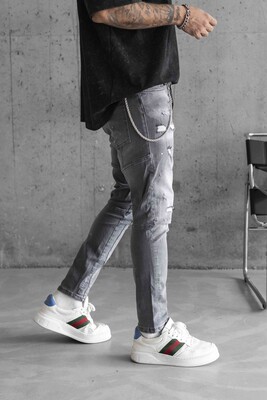 Lux Denım Gray Jeans 16171 - Thumbnail (2)