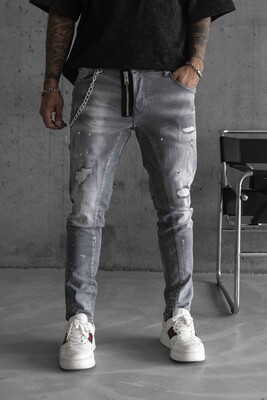 Black Island - Lux Denim Gray Jeans 16278