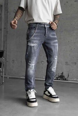 Lux Denım Gray Jeans 16430 - Thumbnail (2)