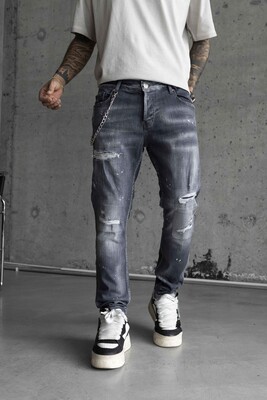 Lux Denım Gray Jeans 16430 - Thumbnail (3)