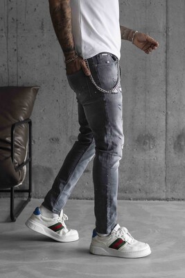 Lux Denım Gray Jeans 16168 - Thumbnail (2)