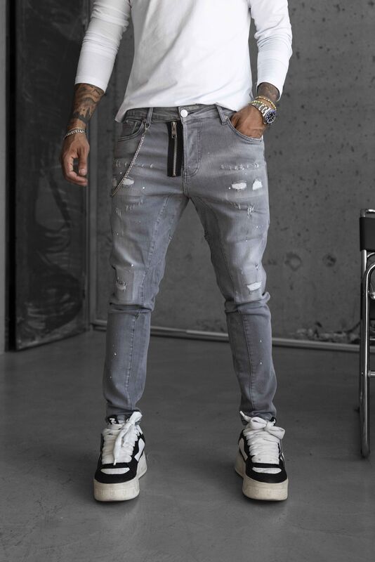 Black Island - Lux Denım Gray Jeans 16172